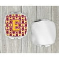 thumbnail image 4 of Letter E Football Maroon and Gold Compact Mirror, 4 of 4