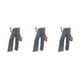 thumbnail image 2 of Pantalones Qarigey Mujer Verano Primavera Casual Pierna Ancha Cintura Alta Elástico Gris L, 2 of 6
