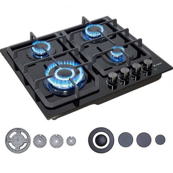 Parrilla Gas Cristal Templado Gutstark Home Estufillas Hogar 4 Quemadores