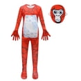 thumbnail image 5 of Mono con etiqueta de gorila para niños, disfraz divertido de Halloween, fiesta de cumpleaños, disfraz de monje, mono de dibujos animados de anime con máscara, 5 of 5