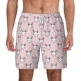 thumbnail image 2 of Picia Cute Rabbit pattern Mens Swim Trunks with Compression Liner Stretch Beach Shorts Quick Dry with Zipper Pockets No-Chafing Board Shorts-Large, 2 of 9