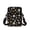 Black Daisy Butterfly Print, variant on Chririnla Polyester Crossbody Purse Portable Double Layer Crossbody Bags for Running, Black Daisy Butterfly Print Crossbody Wallet