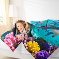 thumbnail image 4 of Feelyou Ocean Shark Kids Twin Comforter Sets, Marine Coral Fish Bedding Set, 2 Pieces, 4 of 8