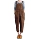 thumbnail image 1 of Overoles sueltos para mujer Mono Pantalones casuales $ XL Algodón y lino Mono Pantalones bombachos de pernera ancha $ Monos largos casuales de algodón y lino para mujer Xemadio HMHZ1847-2, 1 of 4