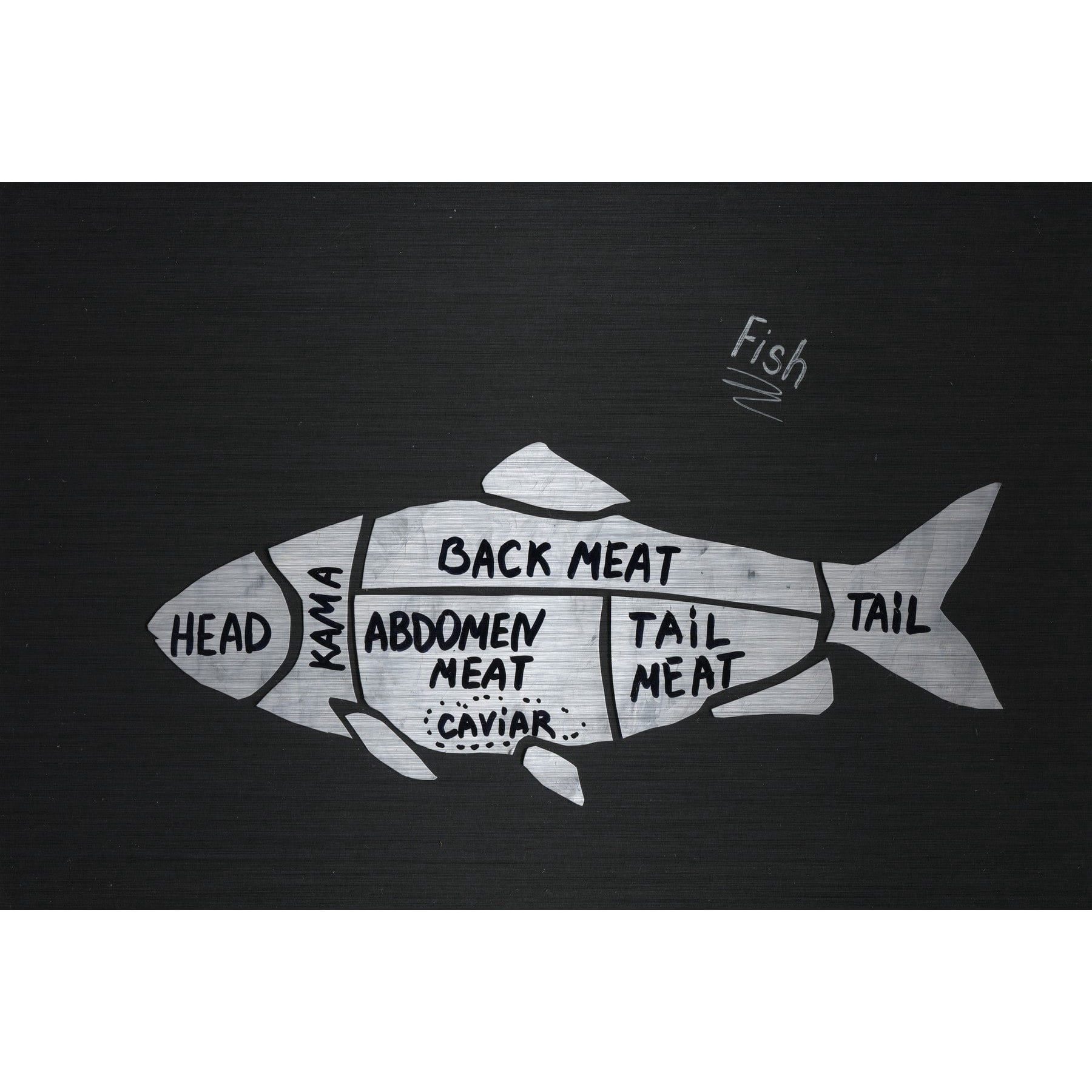 "Fish Formation" Painting Print on Brushed Aluminum