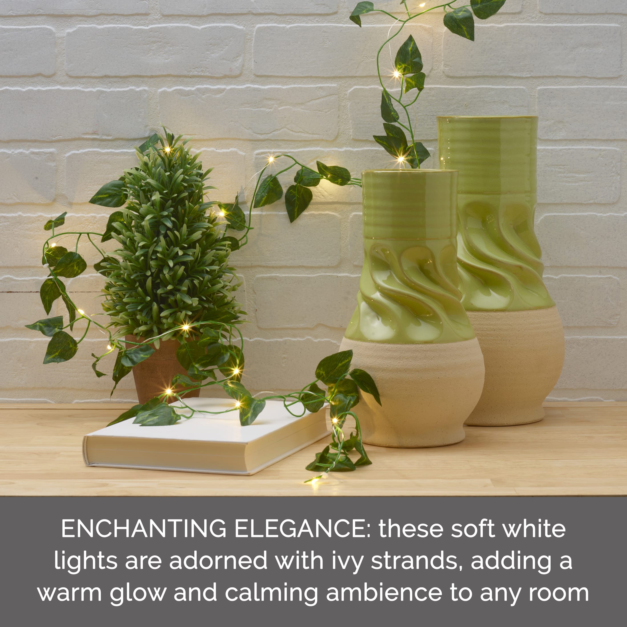 Home Accents Led Ivy String Light Curtains, Set of Three 60 Light