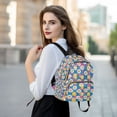 thumbnail image 6 of FORMRS Mini Backpack Purse for Women Travel Daypack Casual Shoulder Bag, Blue Checkered Daisy, 6 of 7
