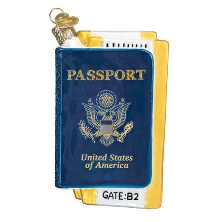 - Old World Christmas Passport Glass Ornament 36234 FREE BOX International Travel