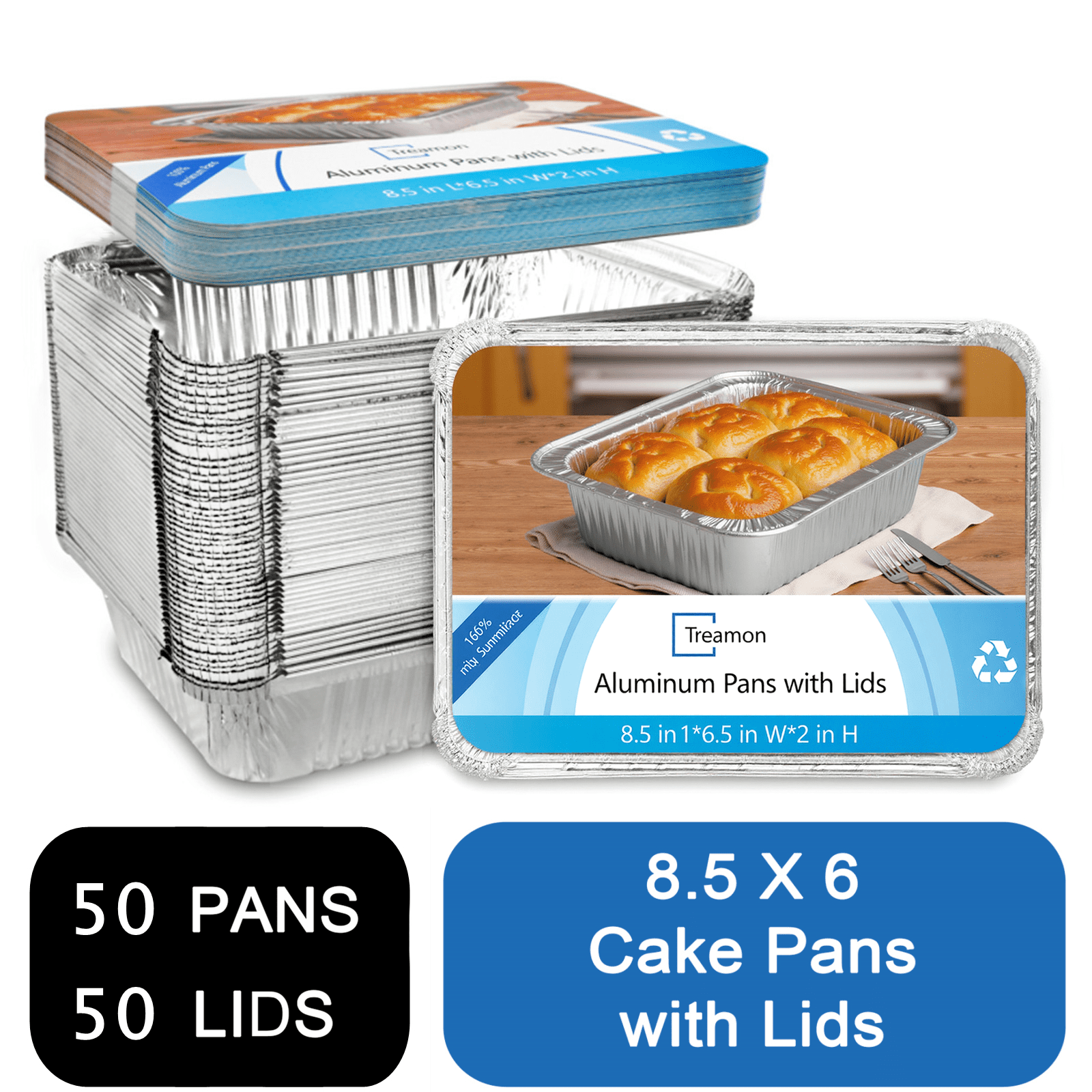 GUSTO, Disposable Aluminum Foil Pans, 9x13, Pack of 30 - Walmart.com