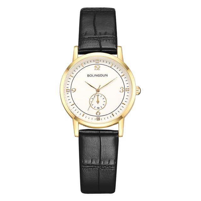 Reloj de pulsera de cuarzo compacto para entusiastas de la moda y los negocios Golden Grace