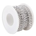 thumbnail image 3 of Cadena de diamantes de imitación de cristal SS16 de 5 yardas/rollo, cadena de copa cerrada a la moda para bricolaje, accesorios de ropa de plata, 3 of 11