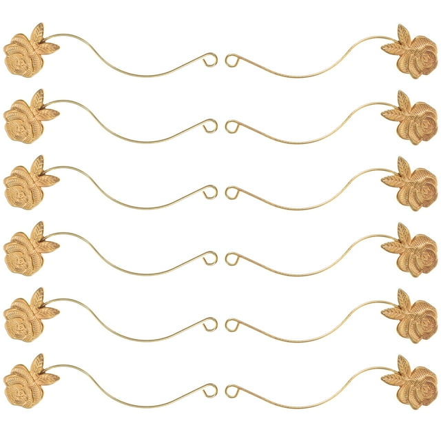 Shisuyan Eyelashes Applicator Tool Golden Electroplating 6Pairs 3.5X2.4X0.8In