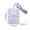 thumbnail image 3 of Rewenti Multi Hole Socket Home Or Travel Convenient Multifunctional Charging Socket 6 Ac Outlets 2 Usb 1 C Charging Ports Wireless Induction Charging for Mobile Phones, 3 of 6