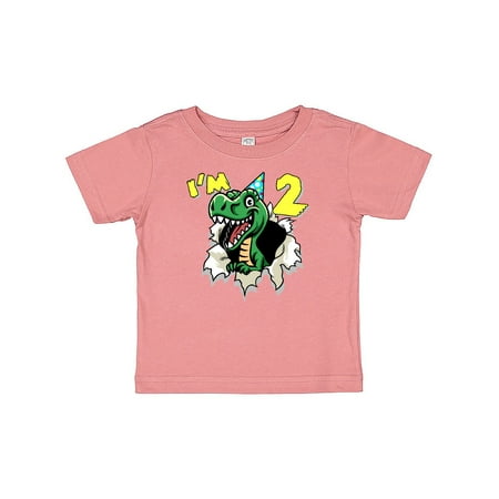 

Inktastic I m 2 Dinosaur Gift Baby Boy or Baby Girl T-Shirt