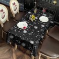 thumbnail image 3 of Black Sun Moon Star Pattern Rectangle Tablecloth 60"x120",Waterproof Polyester Rectangle Table Cloth, Wipeable Spillproof Polyester Tablecloth for Dining, Camping, Indoor and Outdoor, 3 of 6