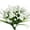 White, variant on Clearance! Shiogb Artificial Flowers for Outdoors, Outdoor Artificial Flowers Outdoor Artificial Flowers Realistic Indoor or Outdoor Decoration Artificial Flowers (2 Bunches)