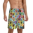 thumbnail image 2 of Naloa Cute Dogs Collage Men's Short Pajama Pants, Lounge Comfort Shorts with Elasticized Waistband and Side Pockets - Medium, 2 of 9