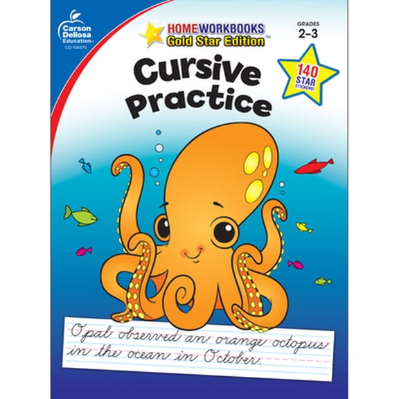 Pre-Owned Cursive Practice, Grades 2 - 3: Gold Star Edition (Paperback) 1604188014 9781604188011
