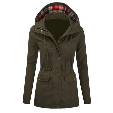 

Trench Coats for Women Fall Jackets for Women Womens Winter Lapel Button Long Trench Coat Jacket Ladies Overcoat Outwear Cardigan Sweaters for Women on Sales Bomber Jacket Women Army Green 2XL