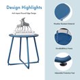 thumbnail image 7 of Simenmax Side Table, Round Coffee Tea End Table, Modern Sofa Side Table for Living Room, Bedroom, Blue, 7 of 7