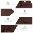 thumbnail image 5 of LTTVQM Corduroy Shirt for Men Casual Long Sleeve Button Up Collared Work Shirts Lightweight Shacket with Flap Pockets Brown 2XL, 5 of 5
