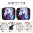thumbnail image 5 of Goofa Rainbow Spotted White Horse Pattern 2 Piece Car Windshield Sun Shade Foldable | Front Windshield Shade for Sun, Heat and UV Rays | Sunshade for Car Front Window-Large, 5 of 7