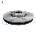 thumbnail image 2 of Set of 12 Front 300mm-Rear 284mm Drilled Slotted Brake Disc Rotors-Front 8595-D1444 Rear 8428A-D1445 Ceramic Brake Pad Kit For 2011-2015 KIA Optima, 2 of 10