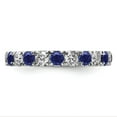 thumbnail image 3 of Auriga Fine Jewelry 14K White Gold Lab Grown Diamond VS/SI GH & Cr Blue Sapphire Eternity Band for Women Size 5.5, 3 of 6