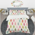 thumbnail image 2 of Designart 'Diamond Retro III' Mid-Century Duvet Cover Set, 2 of 4