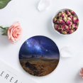 thumbnail image 4 of FMSHPON Galaxy Design Starry Sky Set of 6 Round Coaster for Drinks, Absorbent Ceramic Stone Coasters Cup Mat with Cork Base for Home Kitchen Room Coffee Table Bar Decor, 4 of 6