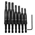 thumbnail image 1 of 7pcs Center Drill Bit Doors Self Centering Hinge Tapper Hole Puncher Wood Tools, 1 of 4