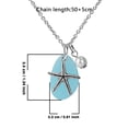 thumbnail image 3 of YYKihy Blue Wind Sea Glass Necklace Wire Beach Necklace Pearl Jewelry, 3 of 4