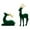 【2 PCS Elk】Green, variant on Christmas Elk Decoration Set – Standing & Lying Elks, Plush Flocked Material, Elegant Tabletop Decor for Holiday Home Decor
