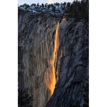 Inner Fire Art - As Fire Falls, Firefall, Horsetail Falls, Yosemite National Park, Rare Light Print Wall Art By Vincent James