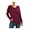 Wine Red, variant on MLANM Women's V-Neck Pullover Sweaters Side Split Tunic Sweatshirt Casual Long Sleeve Knit tops, S White