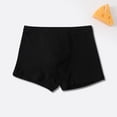 thumbnail image 4 of LJEFF Boys Cotton Boxer Briefs, Solid Color Comfort Elasticity Breathability Kids Underwear Boys Black Size 5-6, 4 of 5