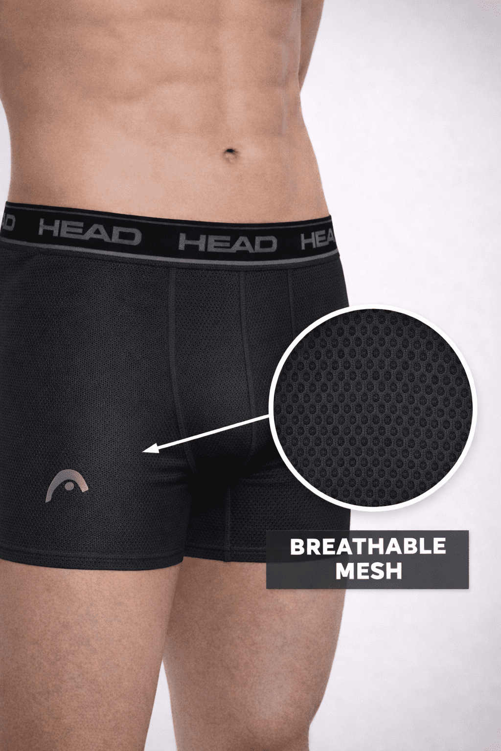 Men's HEAD All Over Mesh Performance Underwear Boxer Briefs, 4-Pack (Sizes S–XL)