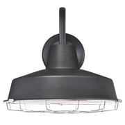 Westinghouse Westinghouse Lighting 6131300 Academy Vintage-Style One Light Dimmable LED Outdoor Wall Fixture, Dark Sky Friendly, Textured Black Finish, Removable Nickel Luster Cage
