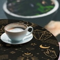 thumbnail image 3 of Ambesonne Astral Fitted Round Tablecloth, Mystery Witchcore Pattern, 40"- 44" Diameter, Pale Coffee Black, 3 of 5