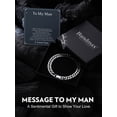 thumbnail image 5 of Bandmax 8MM Stainless Steel Cuban Chain Bracelets for Men Women Miami Curb Link Hand Chain Gift with Card To Your Man Boyfriend Valentine Father's Day Birthday, 5 of 8