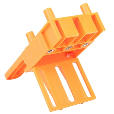 

Punch Locator Hole Guide ABS Plastic Carpentry Tool Quickly Determine Center Hole For Round Dowel Splicing Woodworking Orange