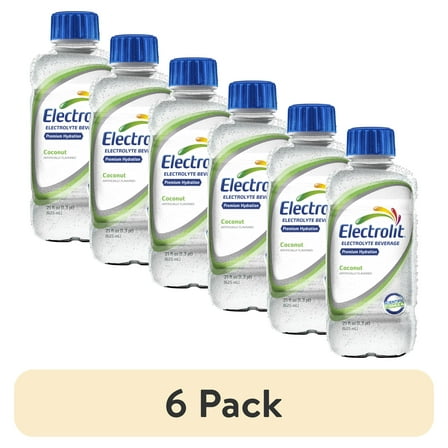 (6 pack) Electrolit Electrolyte Drink, Coconut, 21oz Bottle