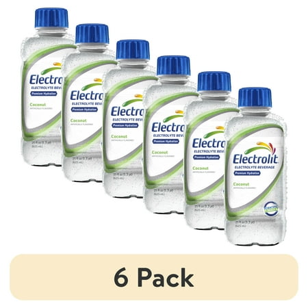 (6 pack) Electrolit Electrolyte Drink, Coconut, 21oz Bottle