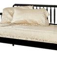 thumbnail image 4 of Wooden Twin Size Daybed with Spool Bed Frame and Railing Headboard, Black, 4 of 5