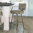 thumbnail image 2 of Amisco Thea 26.5" Swivel Stool - Ivory & Grey Polyester/Ligth Grey Metal, 2 of 9