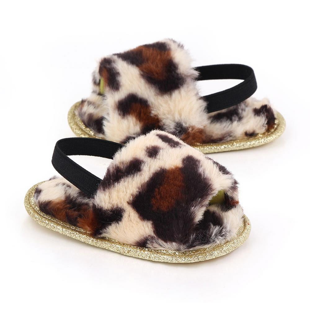 kids fuzzy sandals