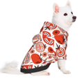 thumbnail image 2 of Goofa Hand Drawn Tomatoes Pattern Small Dog Sweater Hoodies Pet Grey Hooded Soft Fleece Sweatshirts with Pocket Fall Winter Puppy Cat Sweaters Warm Clothes-Large, 2 of 8