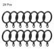 thumbnail image 2 of Anillos para cortinas Uxcell Metal 28mm Diámetro Interior para Varillas de Cortina Negro Paquete de 28, 2 of 3