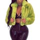 thumbnail image 1 of Winter Faux Fur Coat - Warm Shaggy Lapel Faux Fur Jacket Overcoat Outwear With Pockets zhangyuxiang LED, 1 of 2