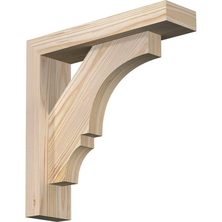 

3 1/2 W x 14 D x 14 H Balboa Block Smooth Bracket w/ Offset Brace Douglas Fir